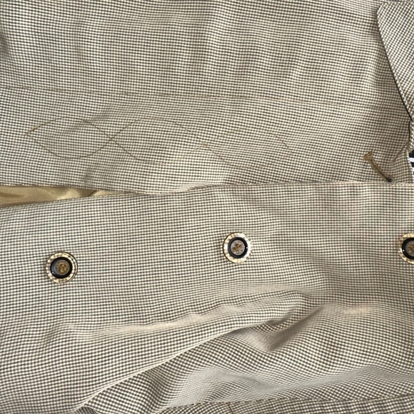 Vintage Yellow Gingham Trench Coat - Picture 3 of 4